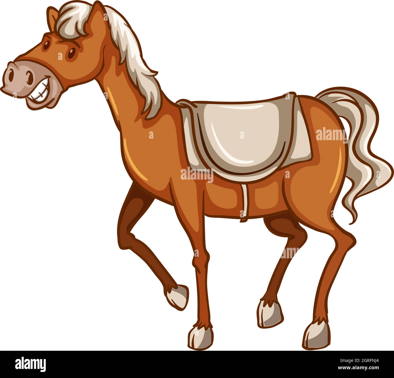 Un cheval de cow-boy Illustration de Vecteur