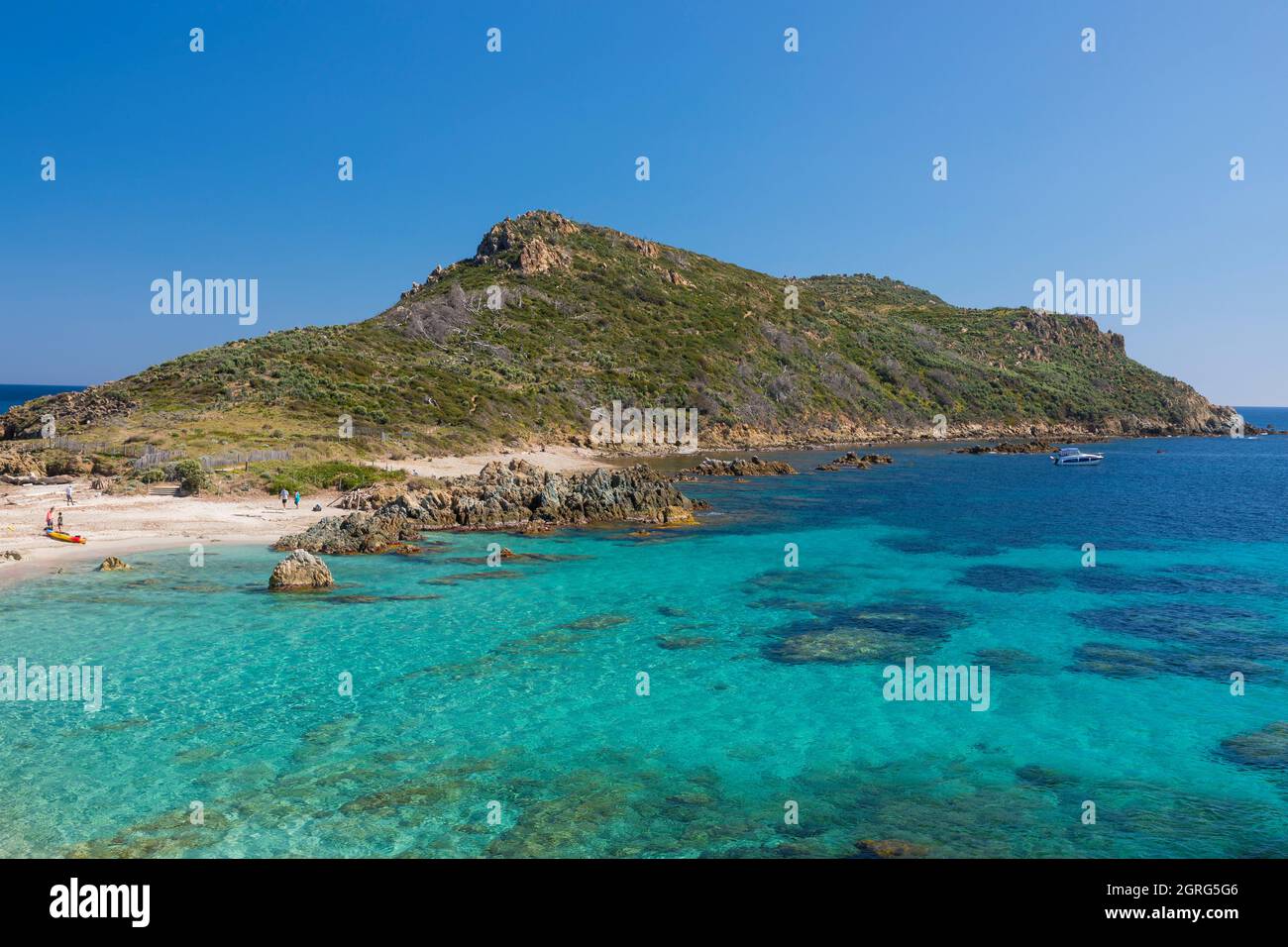 France, Var, presqu'île de Saint Tropez, Ramatuelle, Cap Taillat, Baie ...