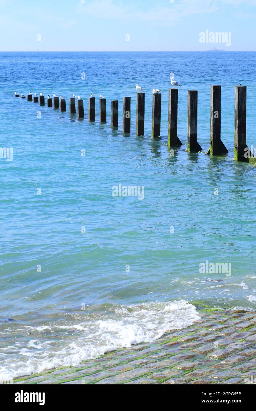 France, Vendée, île de Noirmoutier, l'Epine, Pointe du Devin, plage Banque D'Images