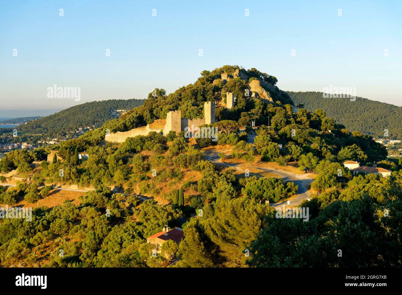 France, Var (83), Hyères, vieille ville, Château d'Hyères, Var, Hyères, Vieille ville, Château d'Hyères Banque D'Images
