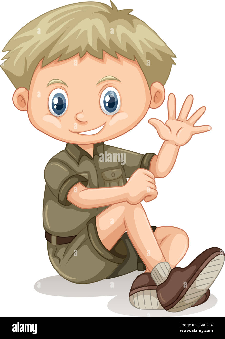 Un scout blond Illustration de Vecteur