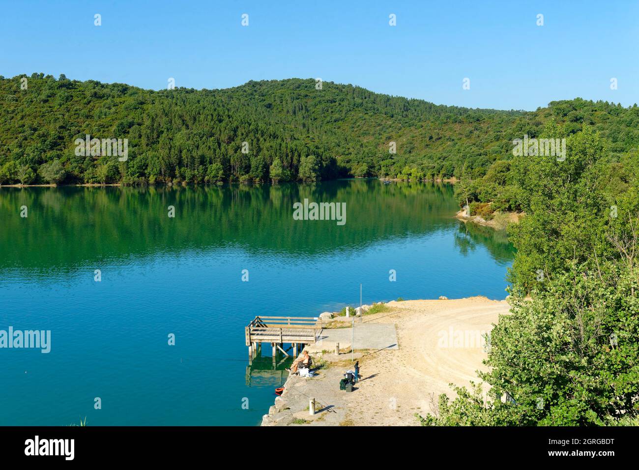 France, Var, pays de Fayence, lac de Saint Cassien Banque D'Images