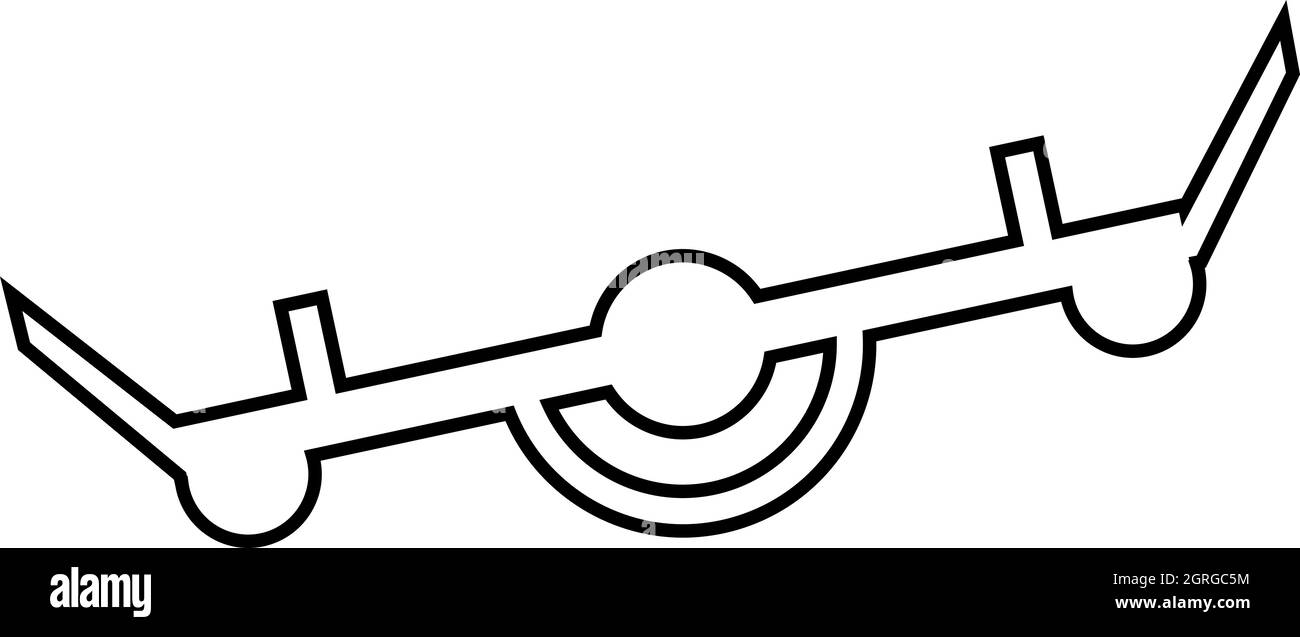 L'icône d'équilibrage Swing style du contour, Illustration de Vecteur