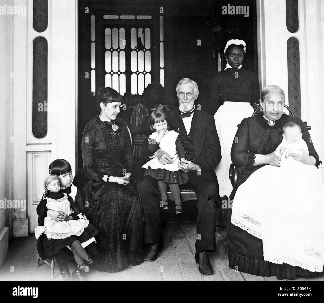 JEFFERSON DAVIS (1808-1889) politicien confédéré américain avec sa deuxième femme Varina Howell vers 1885 Banque D'Images