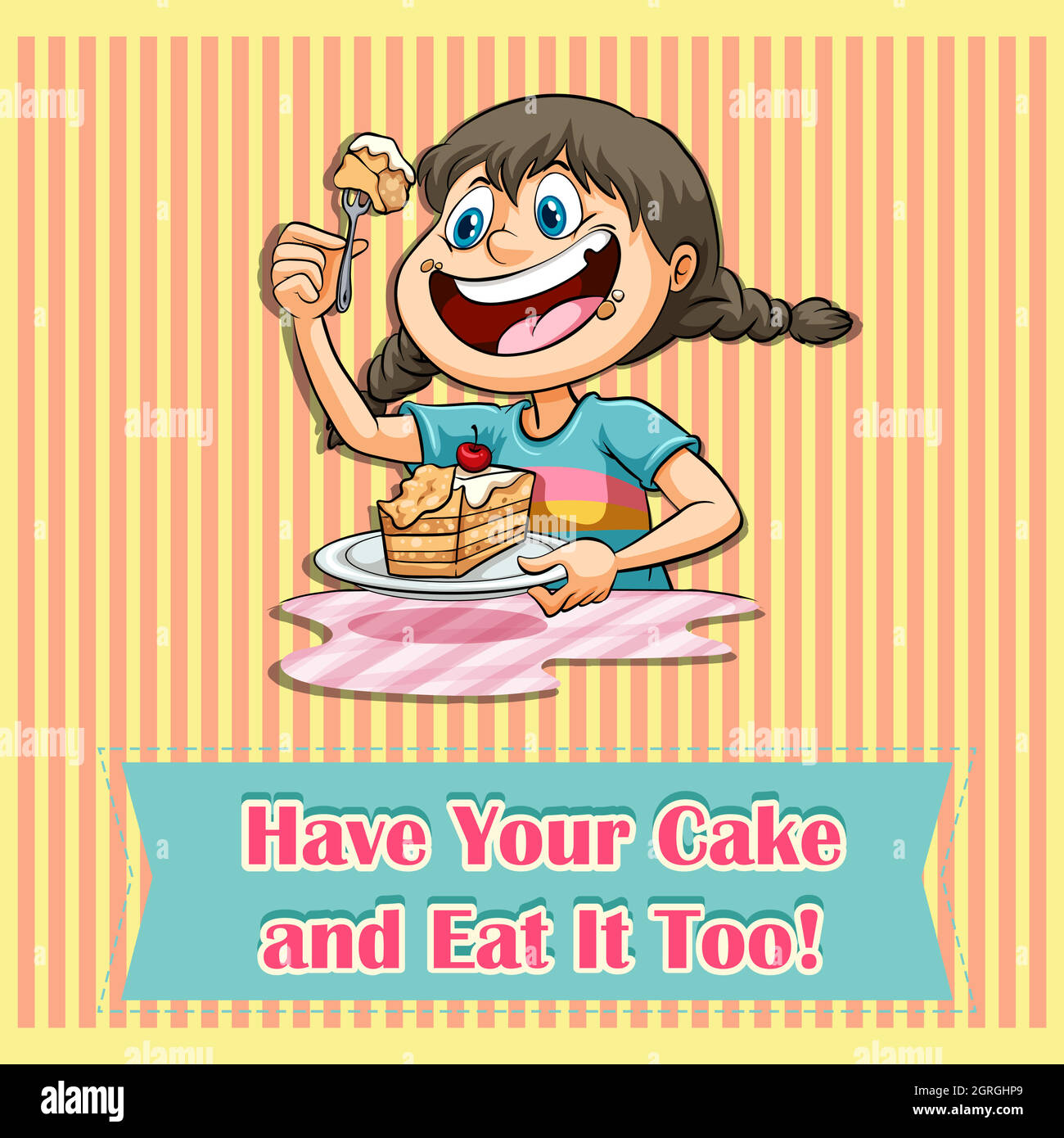 Avoir votre gâteau et le manger Illustration de Vecteur