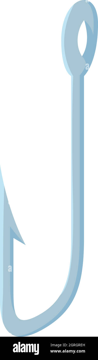 Crochet de pêche, l'icône de style cartoon Illustration de Vecteur