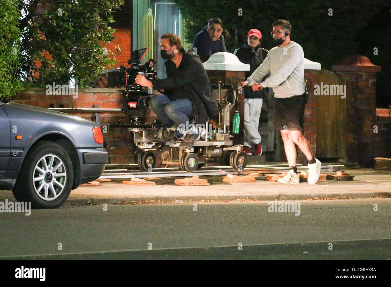 6 septembre 2021. Adrian Road, Halliwell, Bolton. Tournage de nuit pour