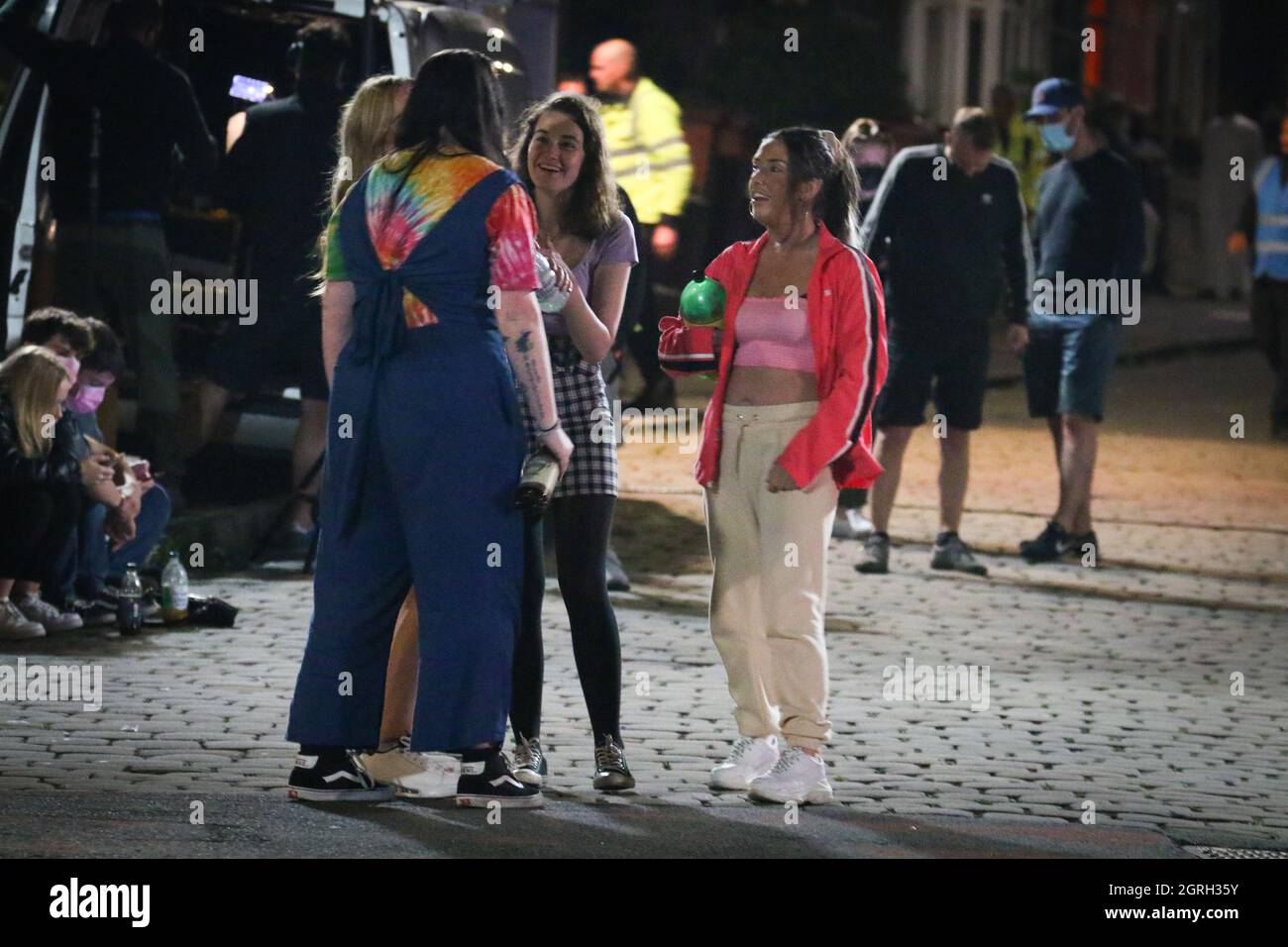 6 septembre 2021. Adrian Road, Halliwell, Bolton. Tournage de nuit pour