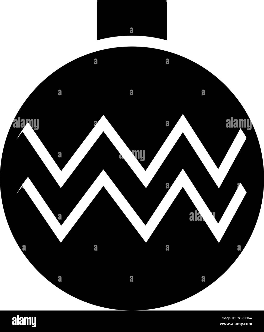 Boule de Noël, icône de style simple. Illustration de Vecteur