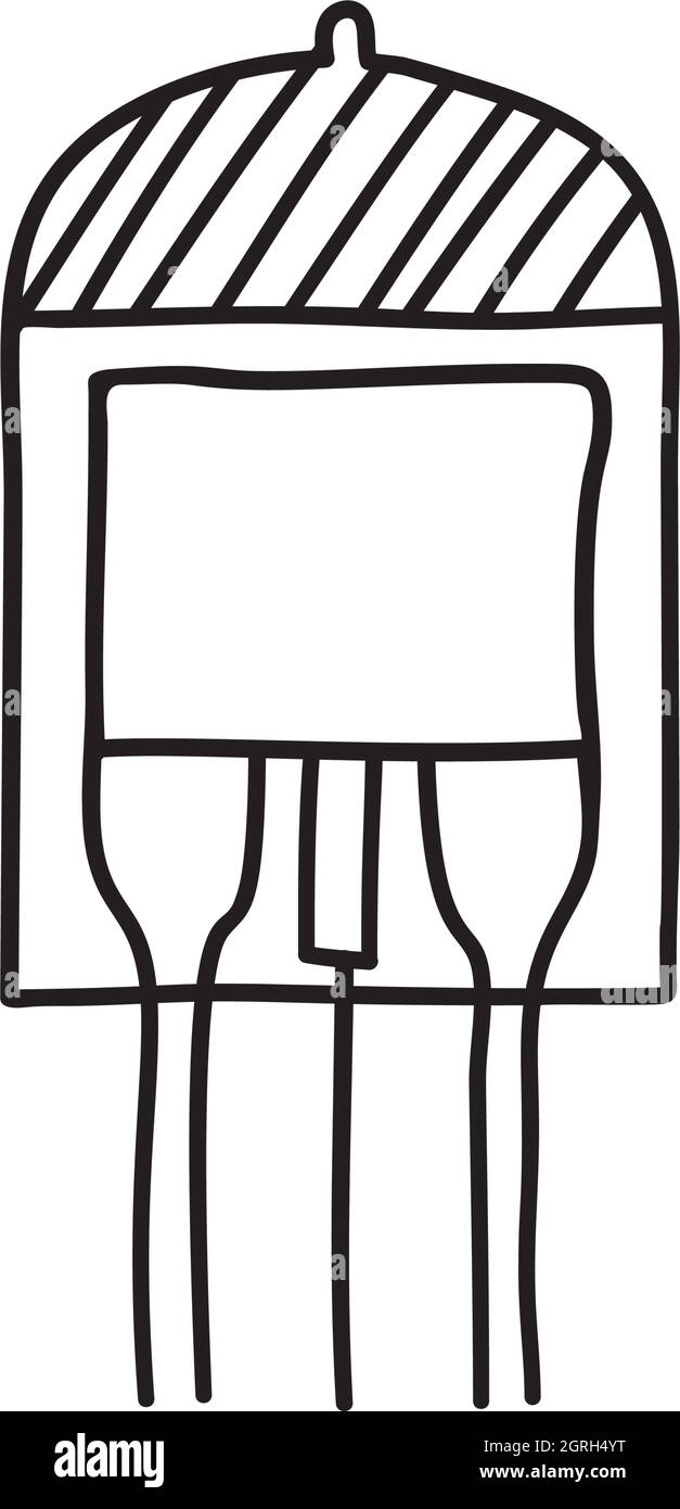 Icône du tube à vide électronique Illustration de Vecteur