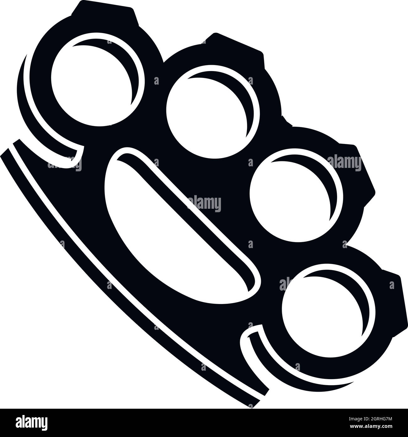 Brass knuckles, icône de style simple. Illustration de Vecteur