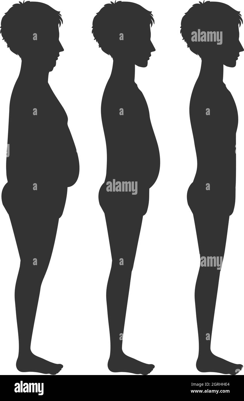 Un modèle de transformation du corps humain Illustration de Vecteur