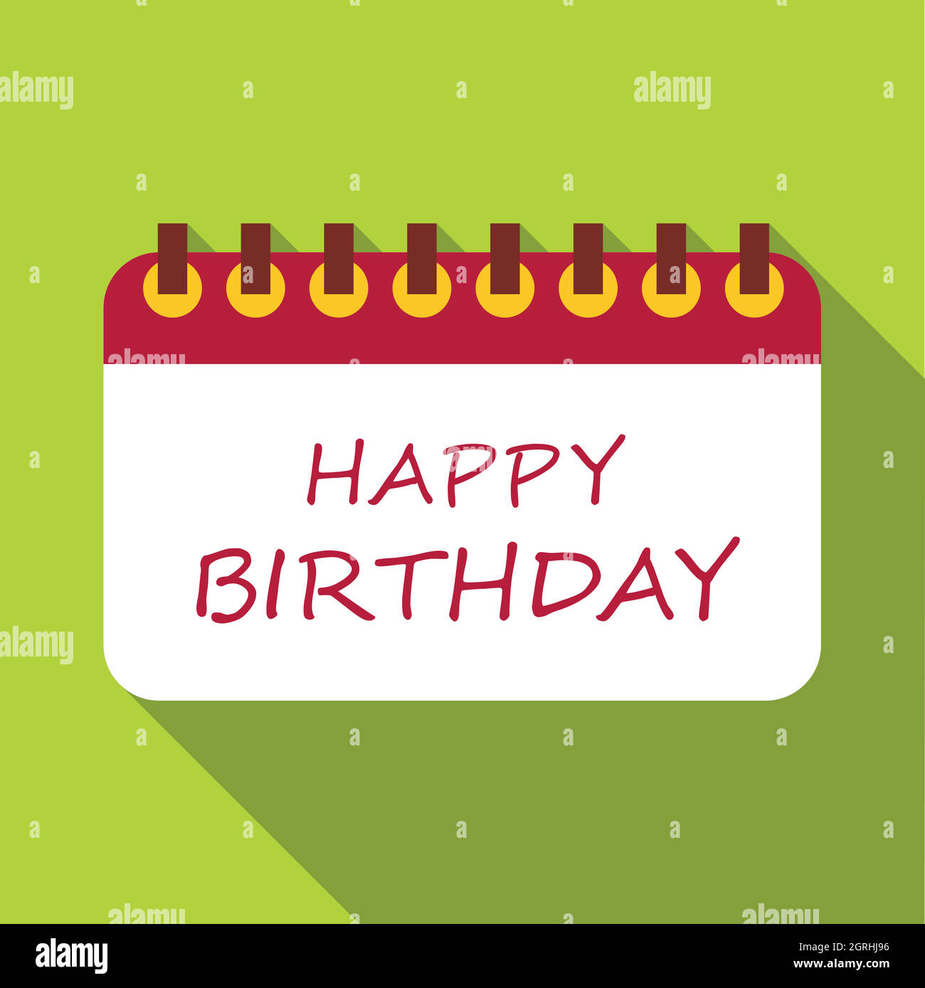 Icône anniversaire joyeux, style plat Illustration de Vecteur