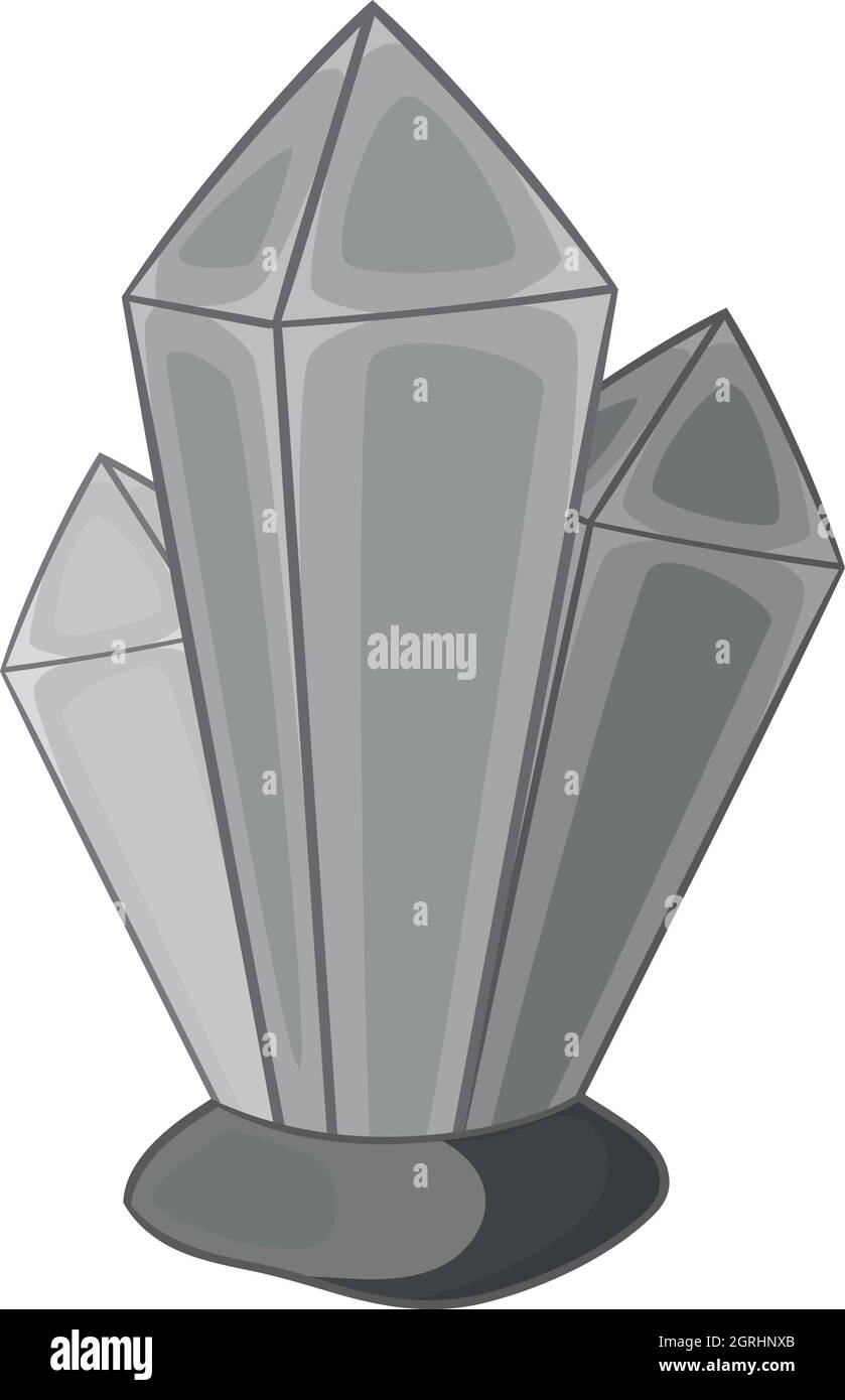 Les cristaux de l'icône de pierre naturelle Illustration de Vecteur