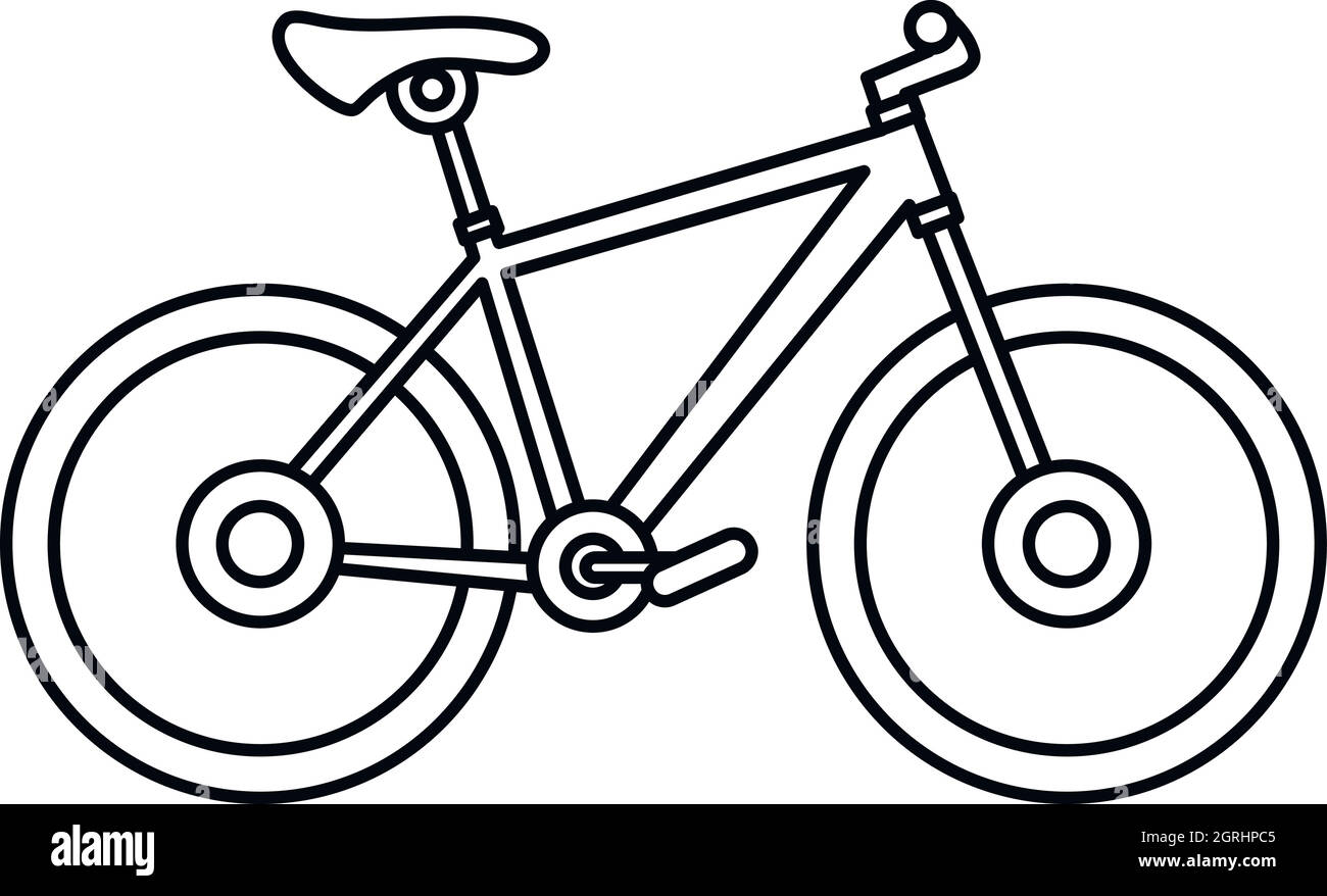 Icône style du contour, vélos Illustration de Vecteur