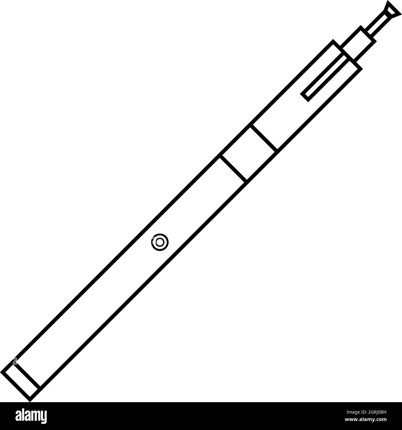 Seringue médicale, l'icône de style contour Illustration de Vecteur