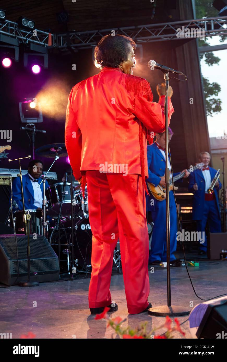 stockholm suède - 29 - 2006 juillet - le chanteur james brown joue dans un musée en plein air et zoo appelé skansen à stockholm stad - suède Banque D'Images