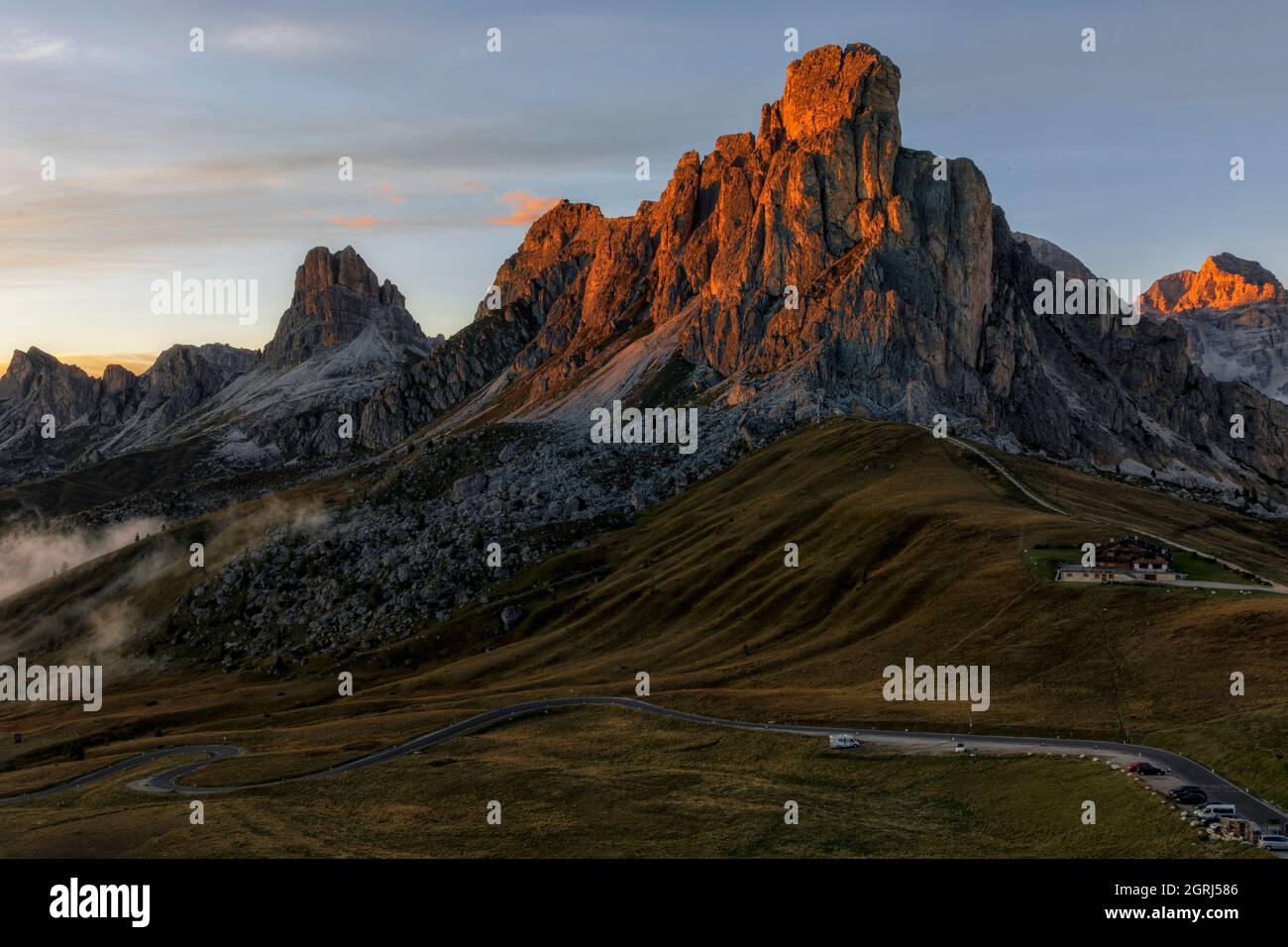 Passo Giau, Belluno, Vénétie, Dolomites, Italie Banque D'Images