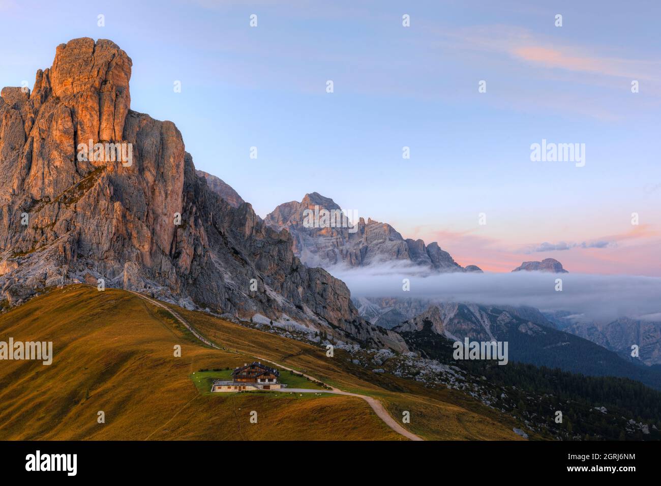 Passo Giau, Belluno, Vénétie, Dolomites, Italie Banque D'Images