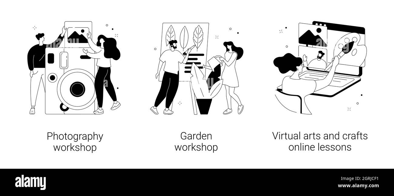 Cours éducatifs gratuits illustrations vectorielles abstraites. Illustration de Vecteur