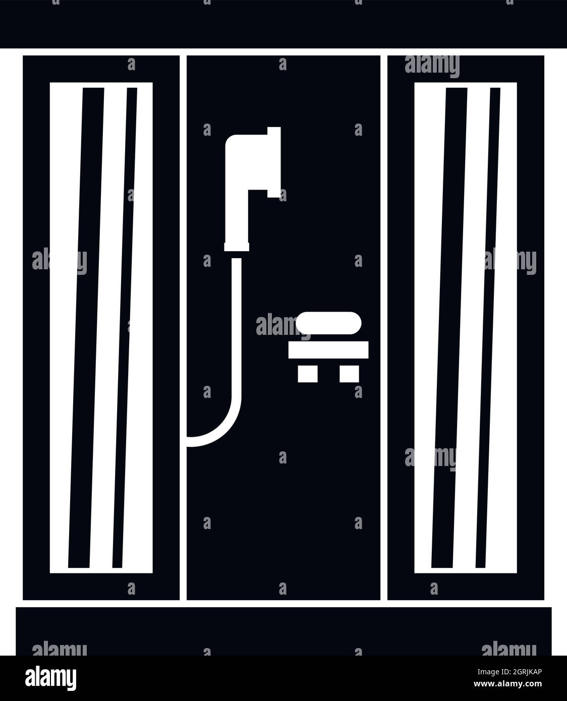 Cabine de douche, l'icône de style simple. Illustration de Vecteur