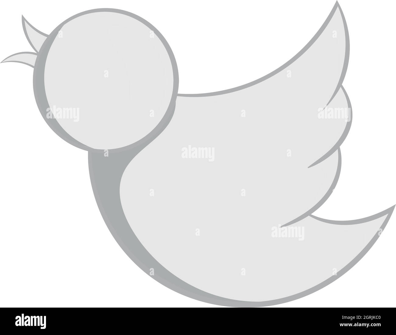 L'icône d'oiseaux, style monochrome noir Illustration de Vecteur