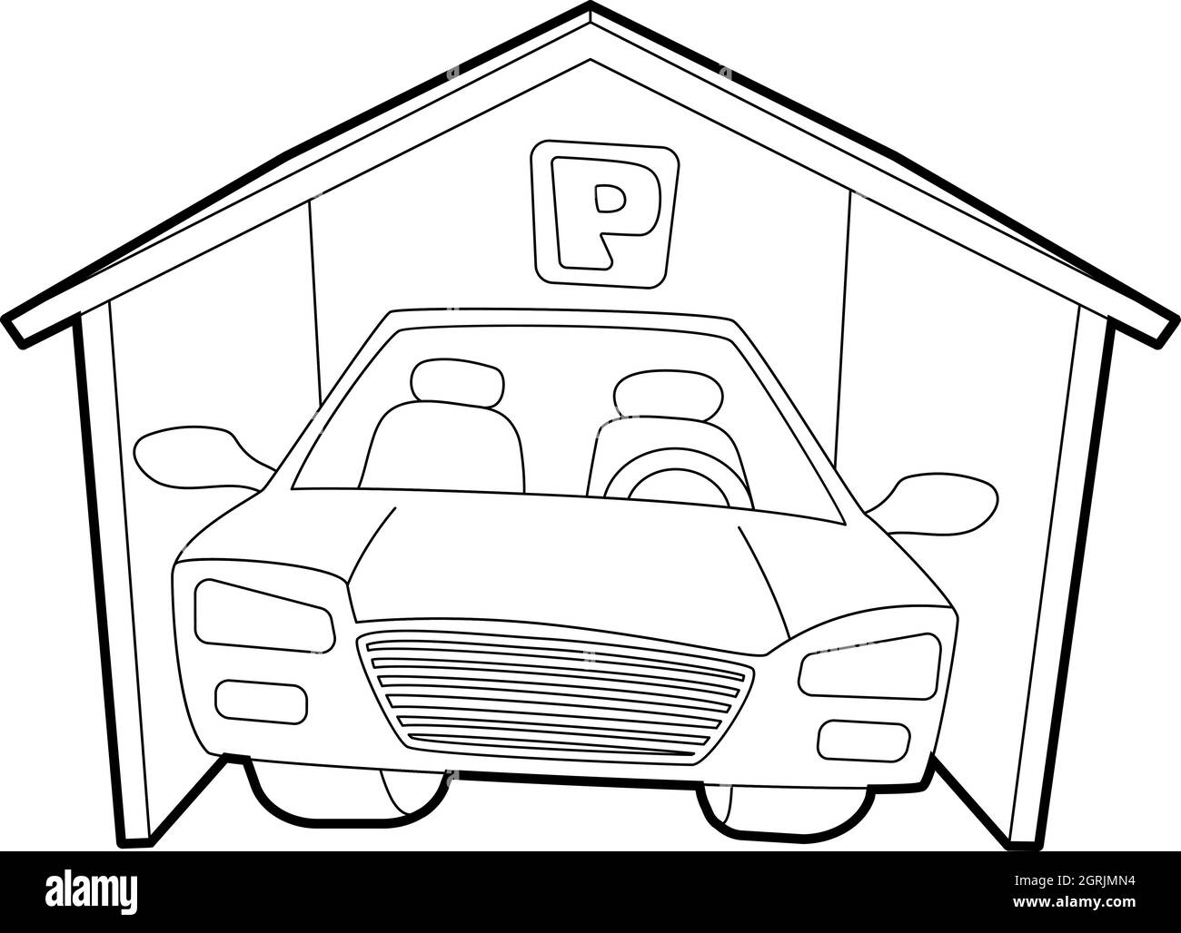 Parking couvert, l'icône de style 3D isométrique Illustration de Vecteur