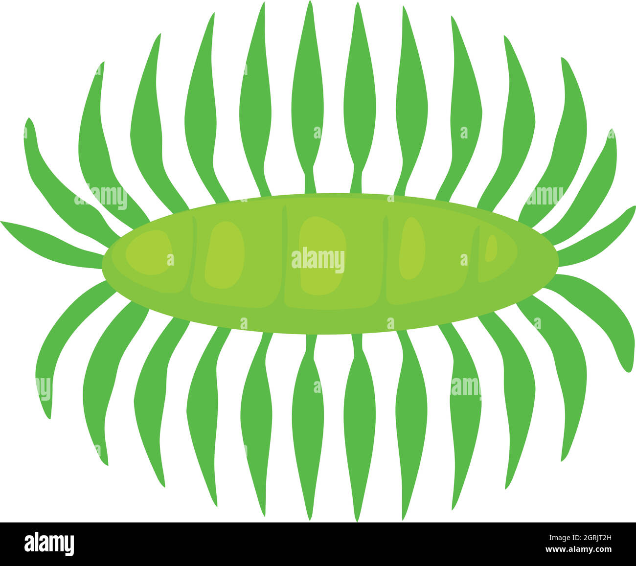 Icône centipede bactéries, cartoon style Illustration de Vecteur