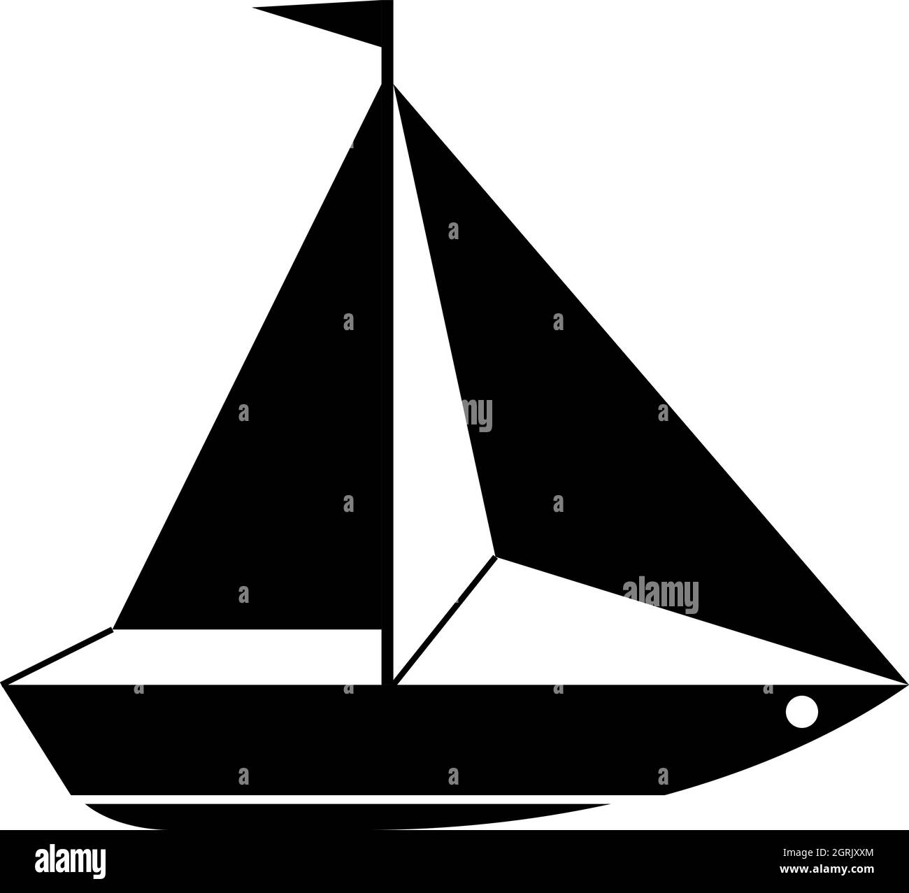 L'icône de bateau, le style simple Illustration de Vecteur