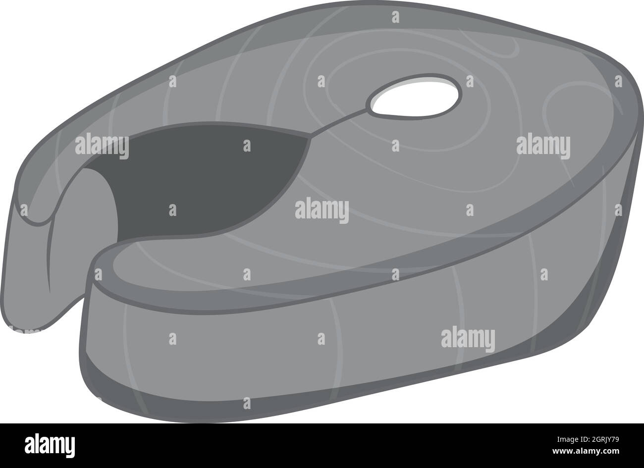 Filet de poisson, l'icône de style monochrome noir Illustration de Vecteur