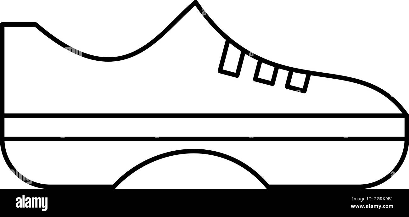 Chaussures femmes style du contour, icône Illustration de Vecteur