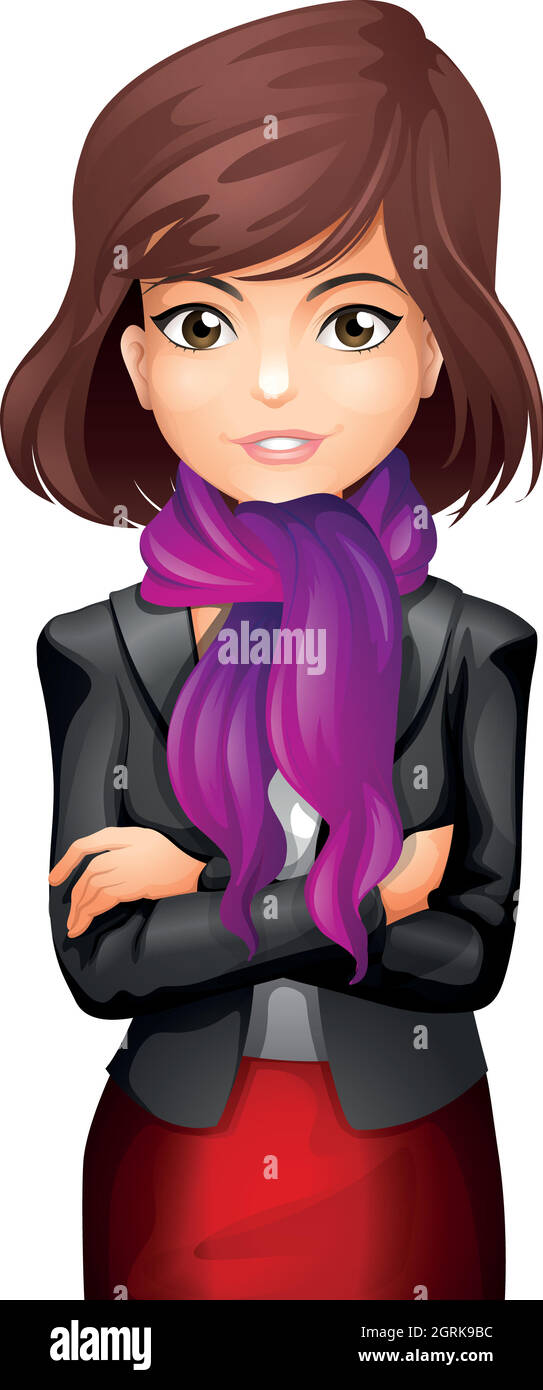 écharpe violette Banque d'images vectorielles - Alamy