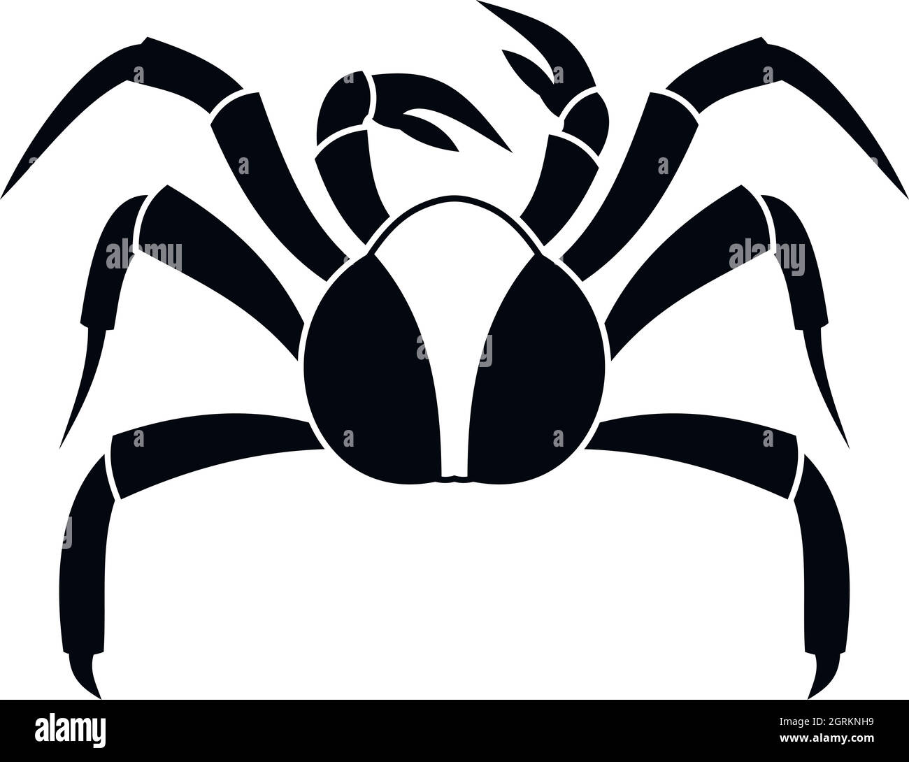 Animaux de la mer Crabe, icône de style simple. Illustration de Vecteur