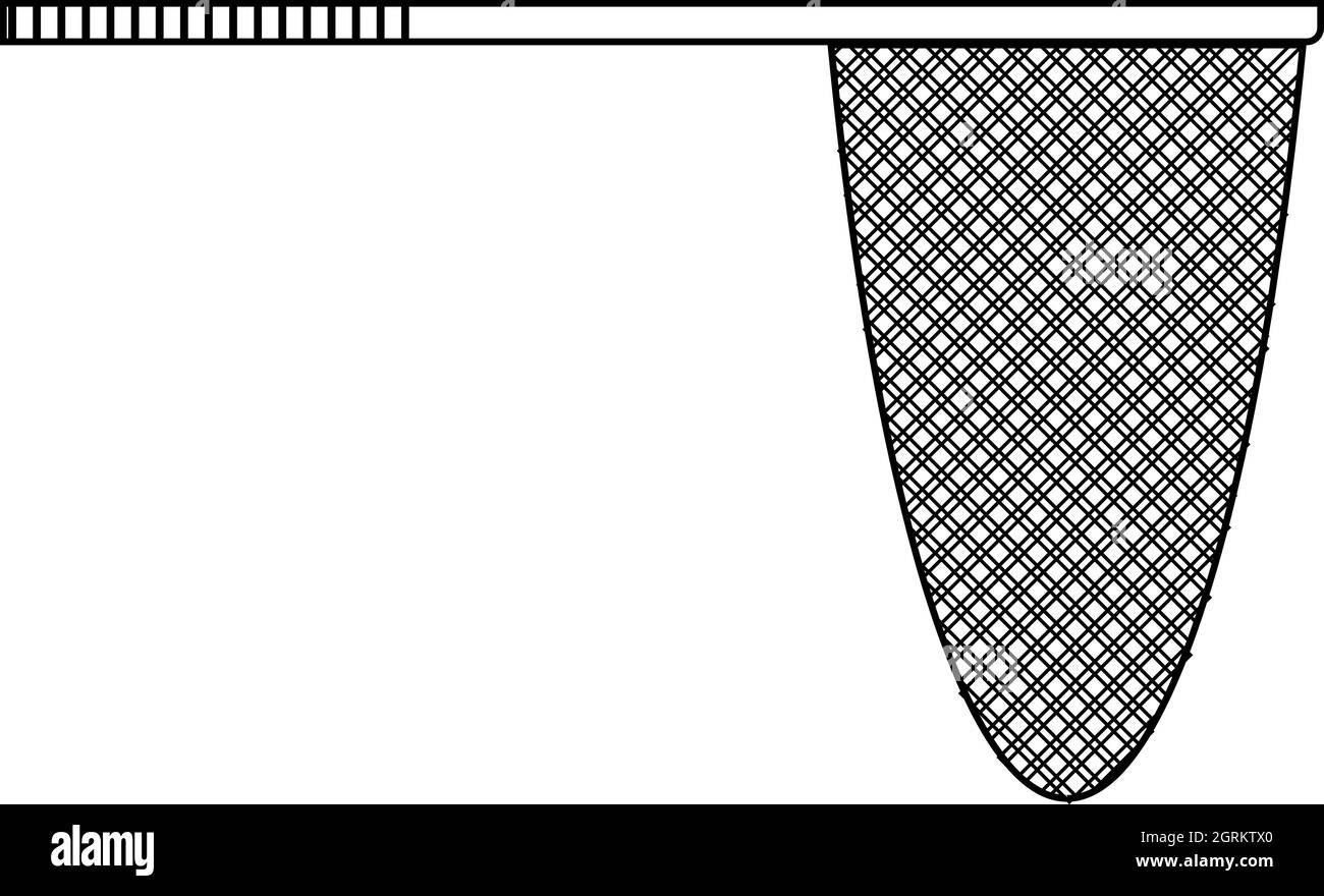 Filet de pêche, l'icône de style contour Illustration de Vecteur