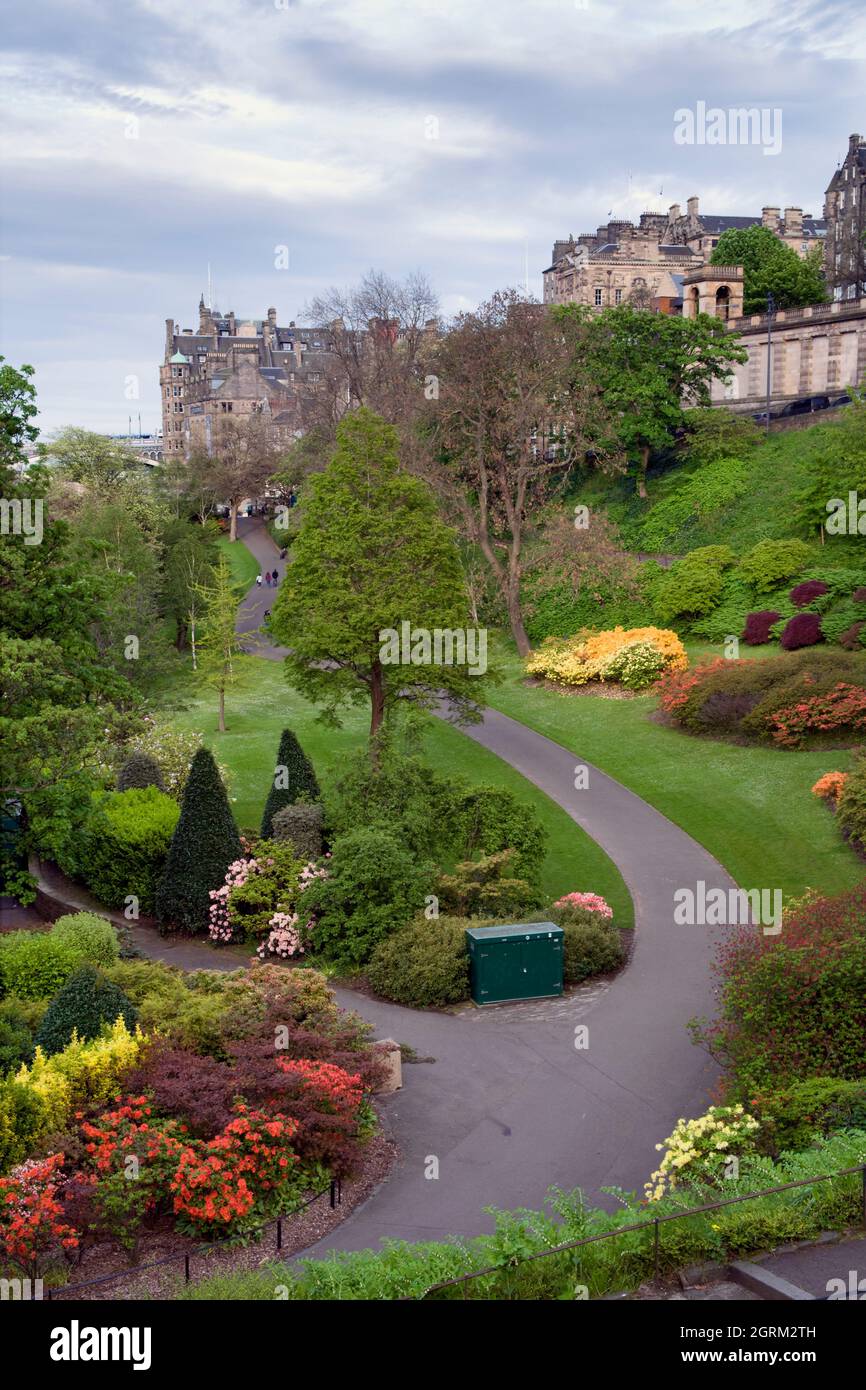 Princes Street Gardens, Édimbourg, Écosse au printemps Banque D'Images