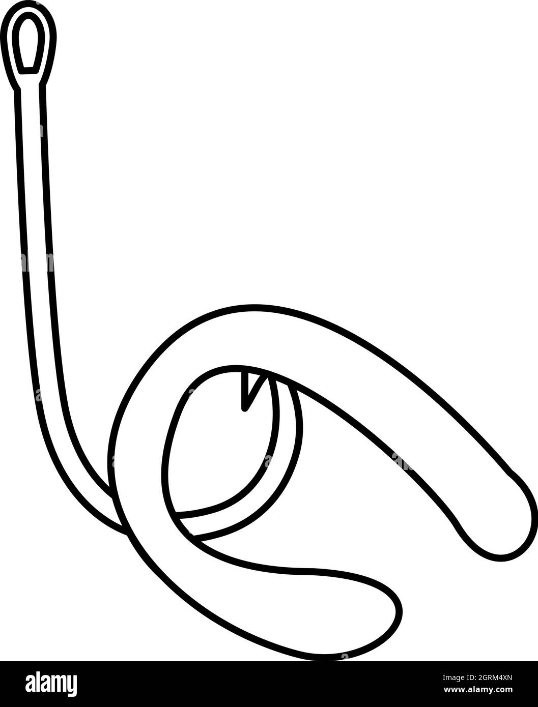 Ver sur l'icône de style du contour, crochet Illustration de Vecteur