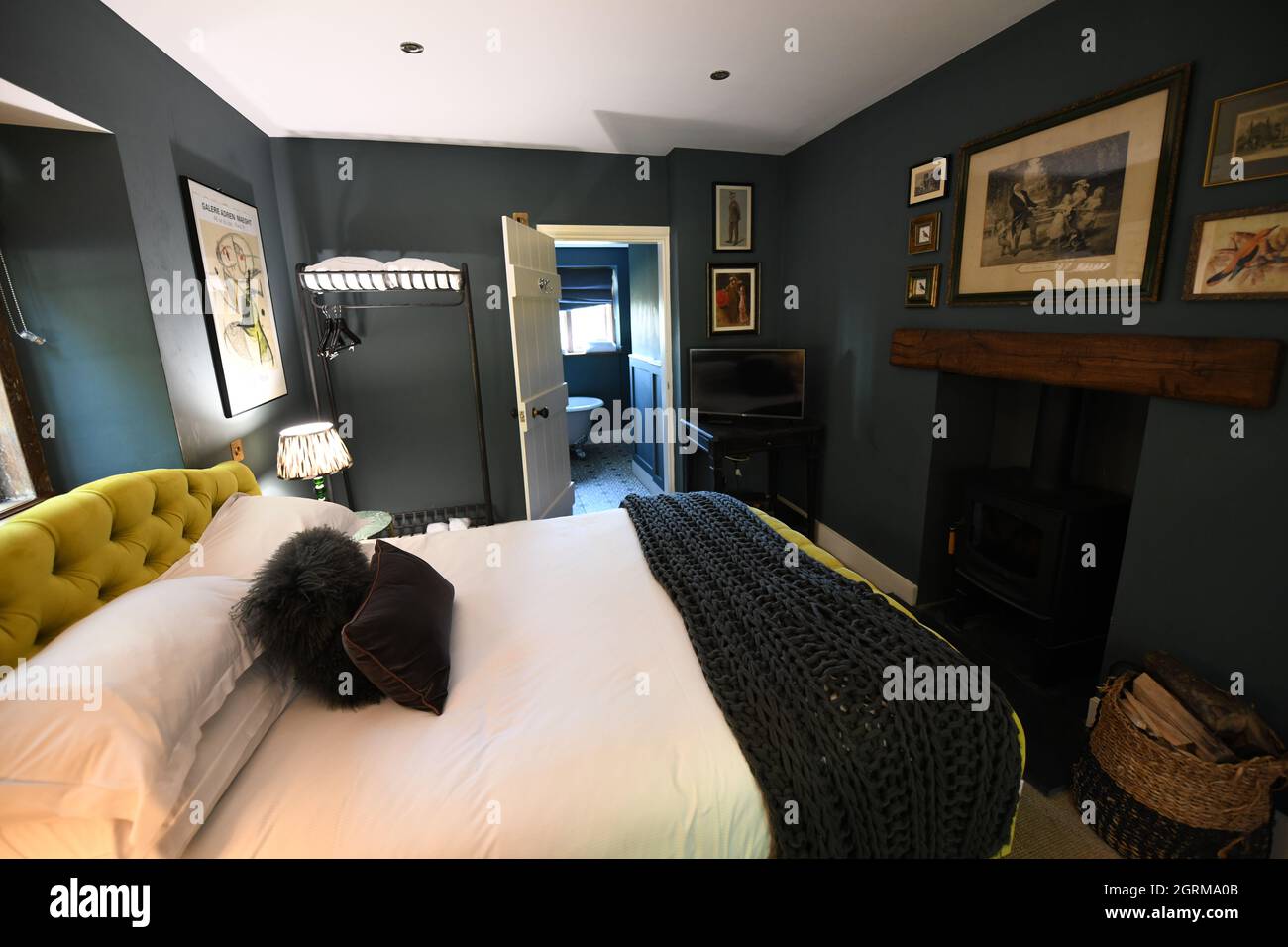 Rhino Lodge à la réserve animale de Port Lympne, Kent, Royaume-Uni Banque D'Images