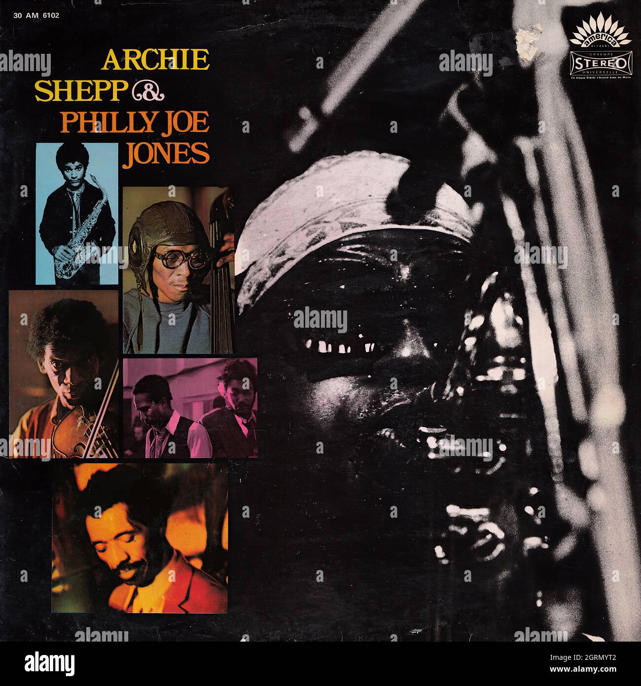 Archie Shepp & Philly Joe Jones - les basses terres - le silence - Vintage Vinyl Record Cover Banque D'Images