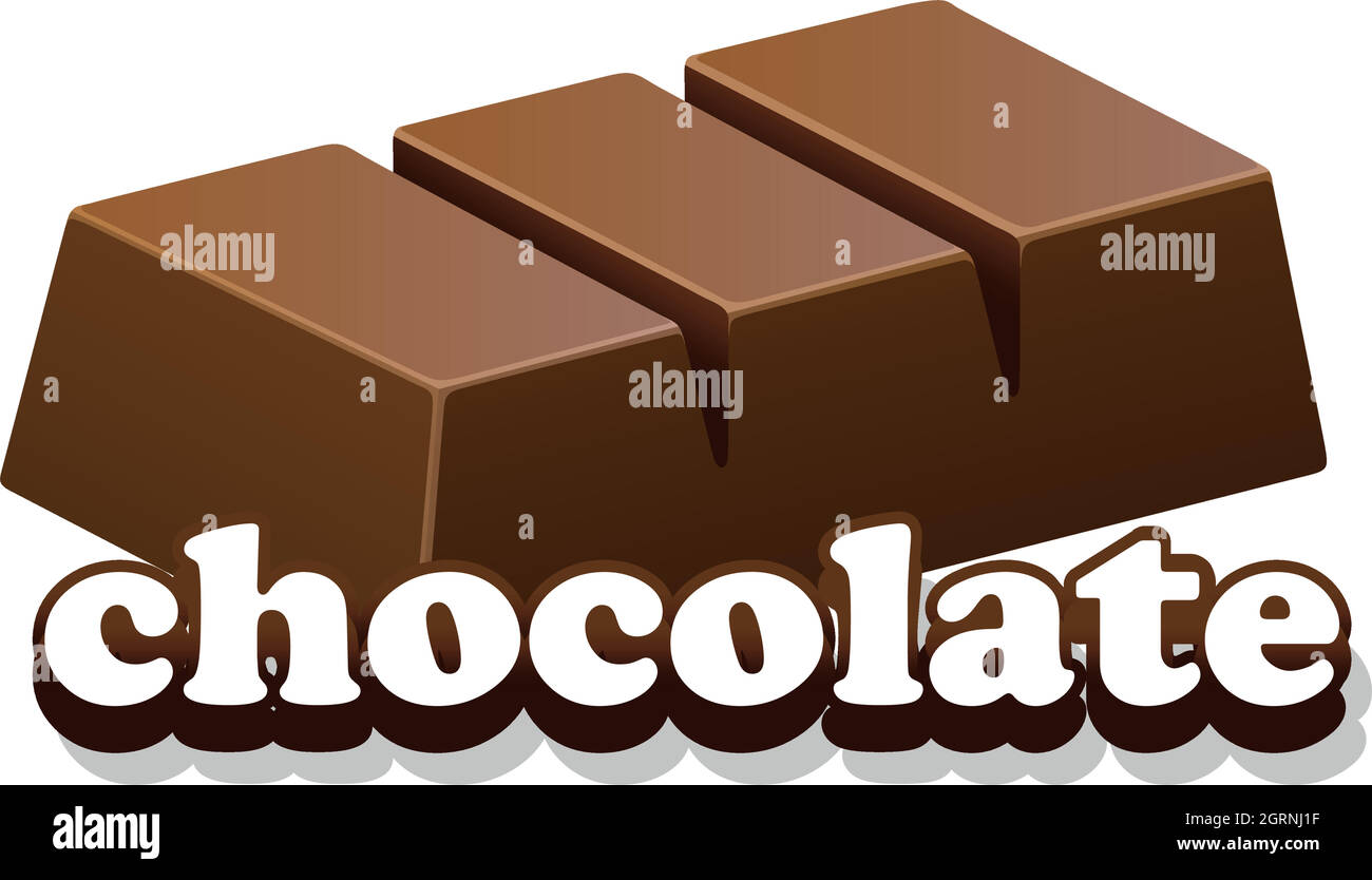 Logo au chocolat Illustration de Vecteur