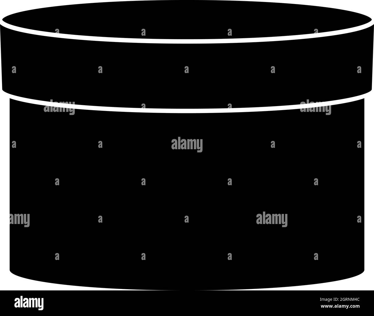 Boîte ronde, icône de style simple. Illustration de Vecteur