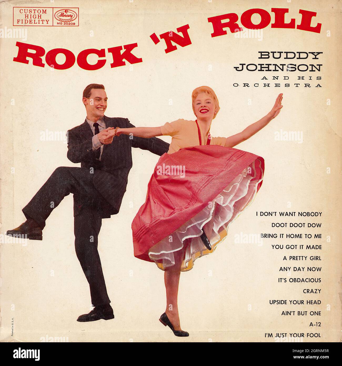 Buddy Johnson et son orchestre - Rock'n Roll - Vintage Vinyl Record Cover Banque D'Images