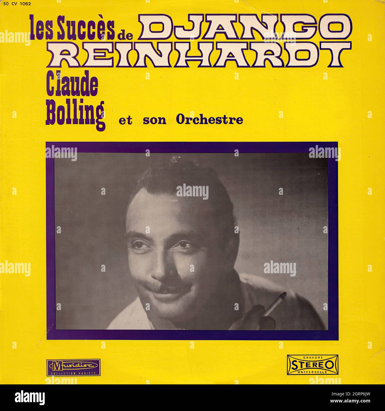 Claude Bolling et son Orchestre - les success de Django Reinhardt - Vintage Vinyl Record Cover Banque D'Images