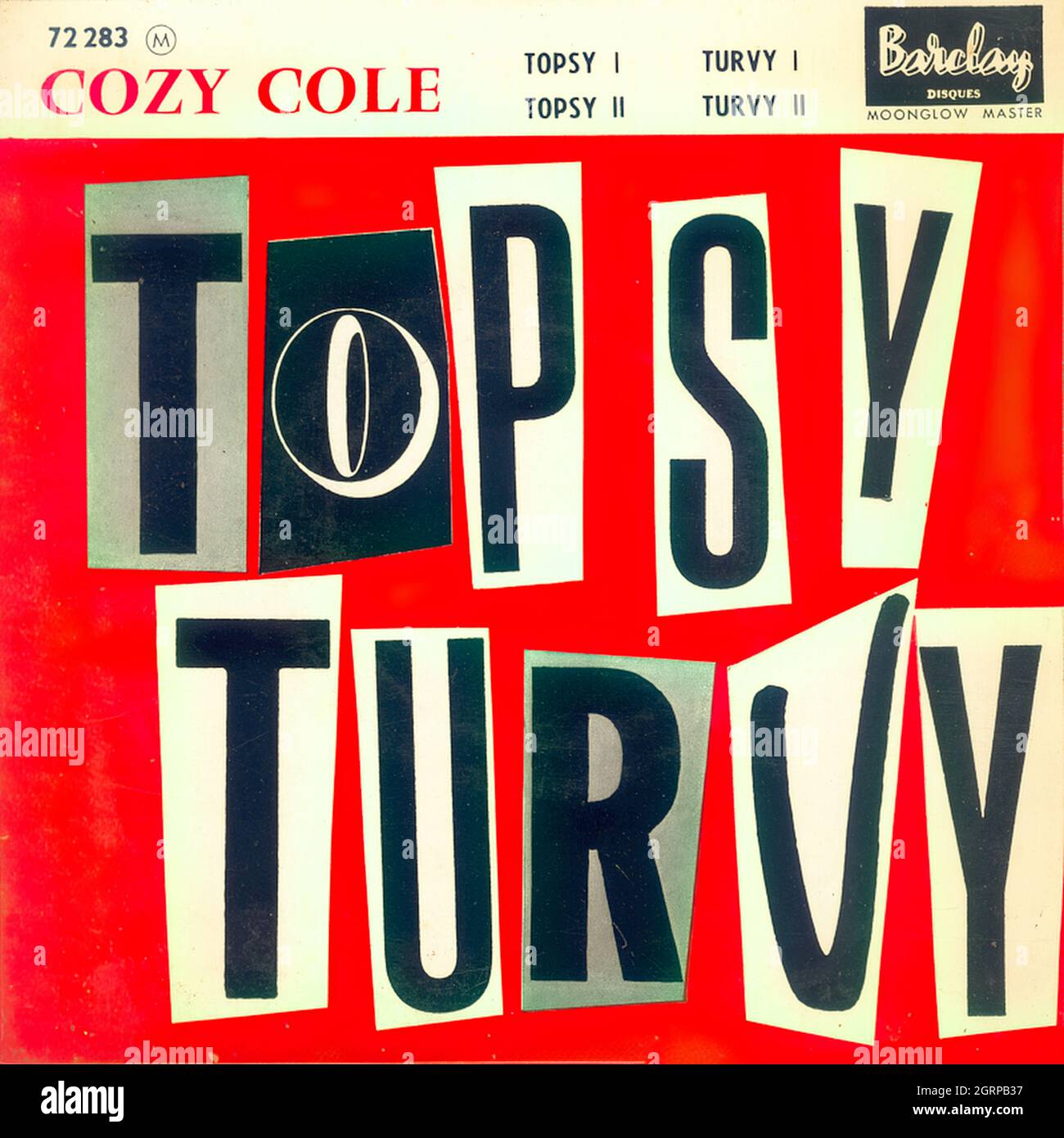Cozy Cole - Topsy-Turvy EP - Vintage Vinyl Record Cover Banque D'Images