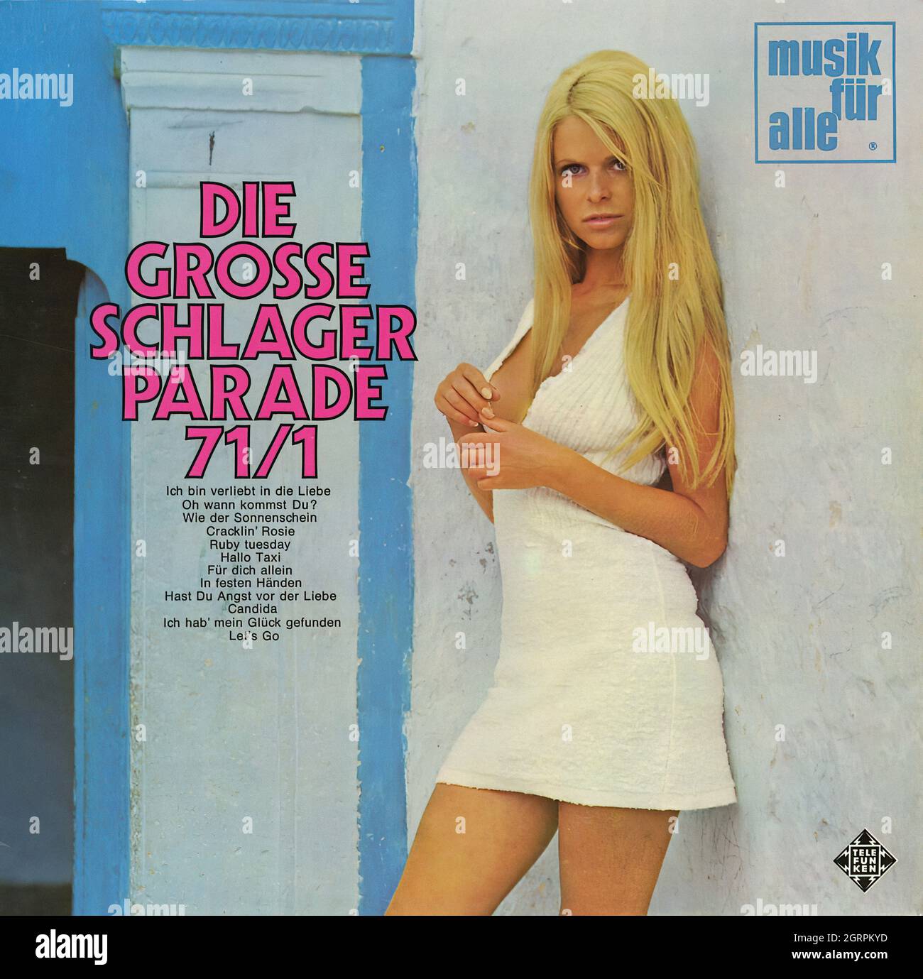 Die grosse Schlager Parade 71-1 - Vintage musical Vintage Vinyl Album Banque D'Images