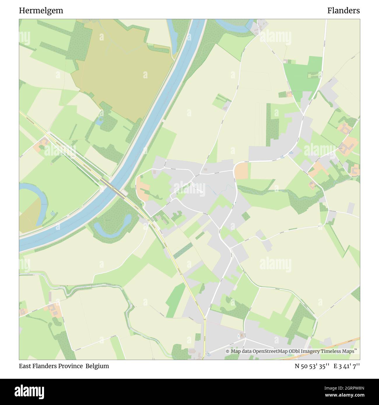 Hermelgem, province de Flandre orientale, Belgique, Flandre, N 50 53' 35'', E 3 41' 7'', carte, carte intemporelle publiée en 2021.Les voyageurs, les explorateurs et les aventuriers comme Florence Nightingale, David Livingstone, Ernest Shackleton, Lewis et Clark et Sherlock Holmes se sont appuyés sur des cartes pour planifier leurs voyages dans les coins les plus reculés du monde. Timeless Maps dresse la carte de la plupart des sites du monde, montrant ainsi la réalisation de grands rêves Banque D'Images