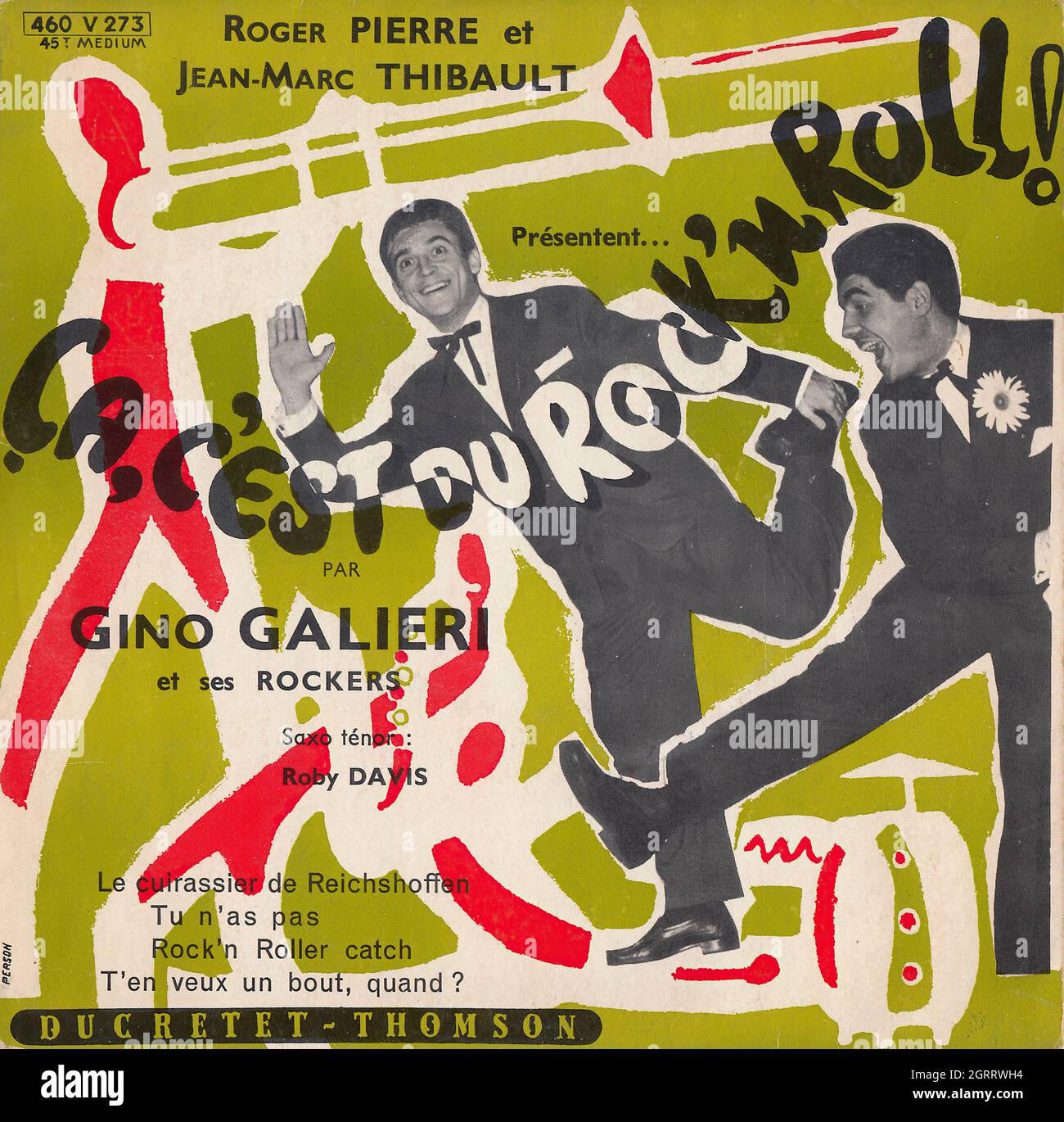Gino Galieri et ses Rockers - ça c'est du Rock'n Roll ! EP - couverture Vintage Vinyl Record Banque D'Images