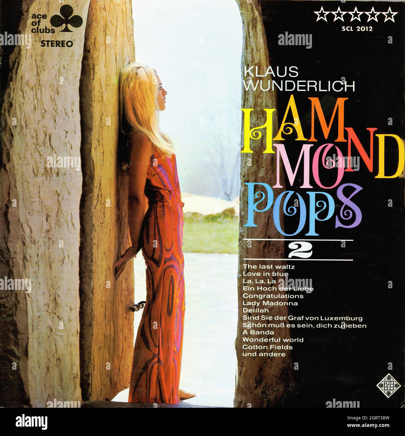 Klaus Wunderlich -Hammond POPS 2 - Vintage musical Vinyl Album Banque D'Images