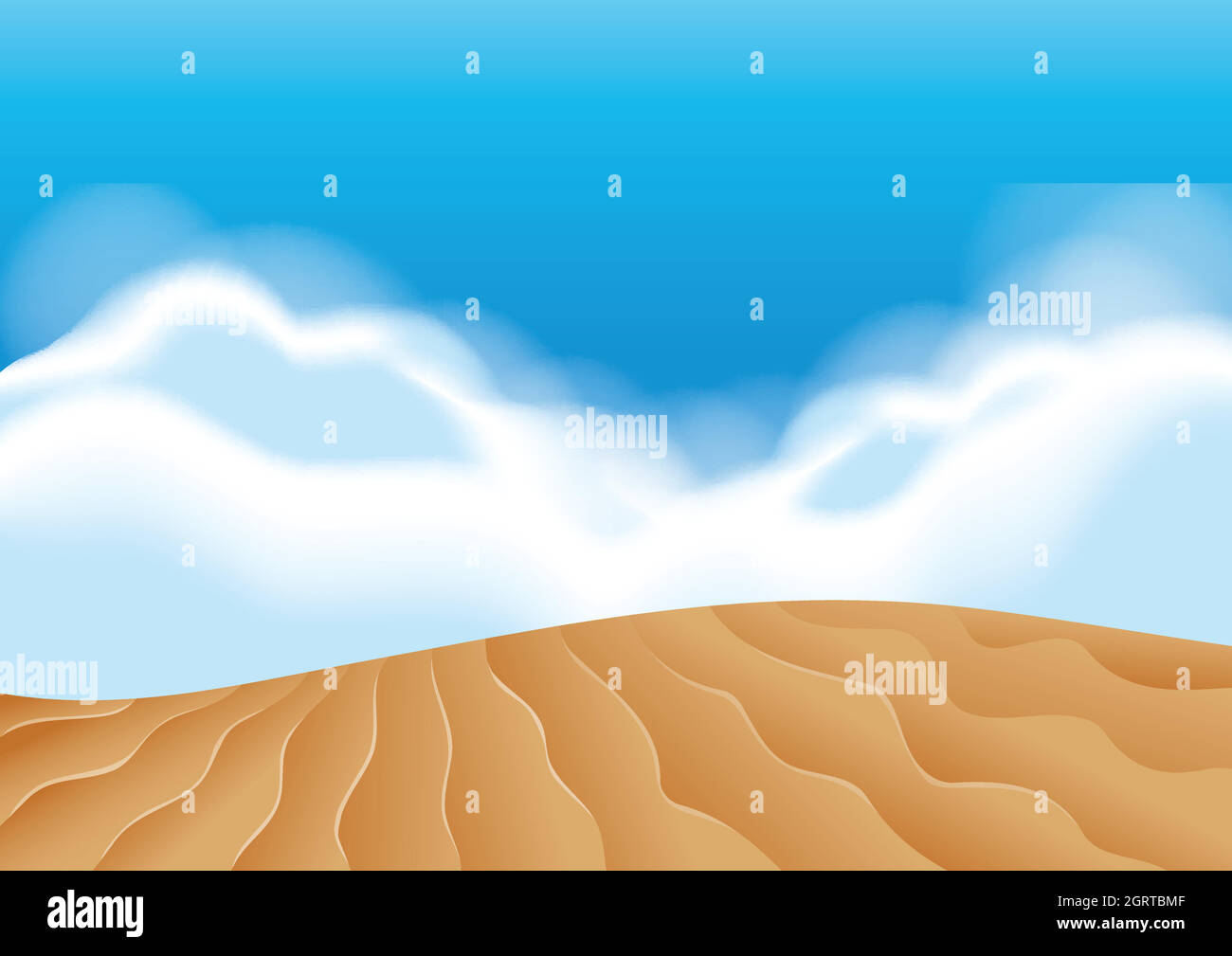 Illustartion de la scène Sand Dune Illustration de Vecteur