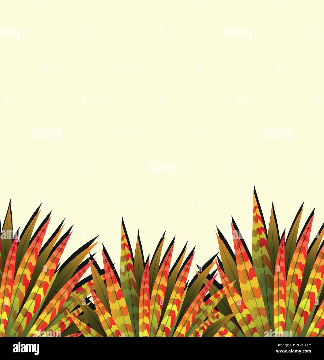 Thème nature avec feuilles colorées Illustration de Vecteur