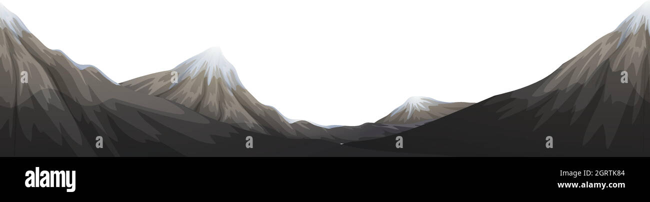 Un paysage de pierre de montage Illustration de Vecteur